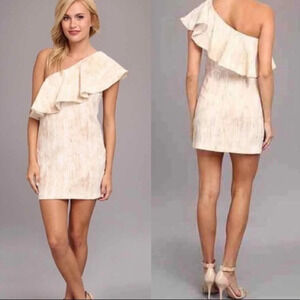 BCBG • Cognac Multi One Shoulder Mini Dress